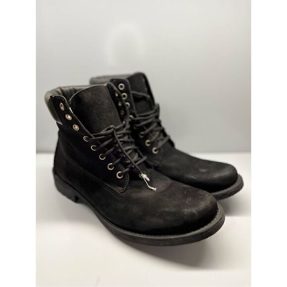 STEVE MADDEN Men’s Black Leather Boots Made In Mexico Pasam 910 Size 11M main image 4